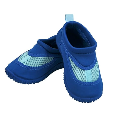 Iplay Baby Boys Sand and Water Swim Shoes Kids Aqua Socks for Babies, Infants, Toddlers, and Children Royal Blue Size 4 / Zapatos De (Best Toddler Boy Shoes)