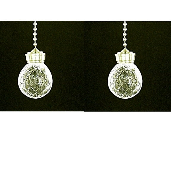 Pair of Brushed Nickel Ceiling Fan Light Pulls