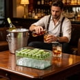 thumbnail image 3 of Ice Tray with Lid and Bin, Portable Ice Press Mold, Stackable Ice Trays for Freezer with Easy-Release Bottom, Quick Freezing Ice Box for Household Freezer Counter Storage, 3 of 8