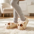 thumbnail image 5 of Kids Cat Plush Slippers, Winter Warm Cartoon Slip On House Slippers, Thick Non Slip Sole Indoor Bedroom Slippers for Girls Boys 5-13 Years, 5 of 8