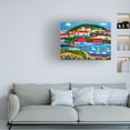 thumbnail image 2 of Canvas Wall Art - FootePrint Art 'Quaint Coastal Community' Wall Art for Living Room, Bedroom, or Office Décor by Trademark Fine Art - 32 x 24 Inches, 2 of 4