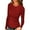 03 Vin Rouge, variante sur Anygrew T-Shirt à Manches Longues pour Femmes, Décontracté, Basique, Ajusté, en Tricot Côtelé