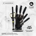 thumbnail image 4 of Juego De Cuchillos De Acero Inoxidable 8 Piezas Negro, 4 of 6
