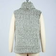 thumbnail image 5 of cllios Women's Sleeveless Zip Up Fuzzy Fleece Lightweight Fall Winter Warm Zipper Sherpa Vest With Pockets, 5 of 9