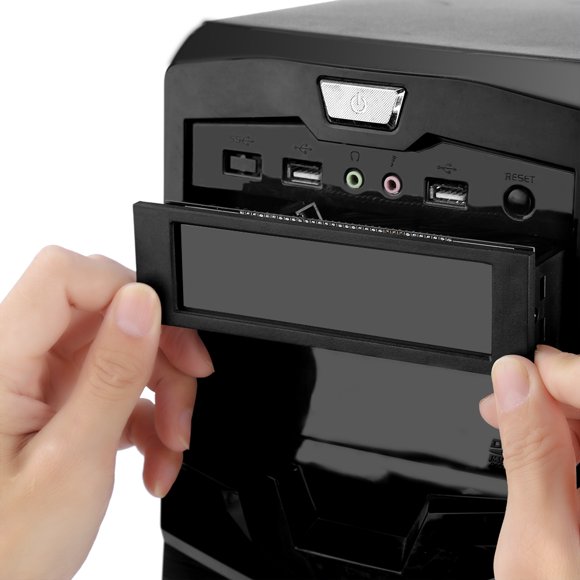 Controlador de ventilador de PC, controlador de velocidad de 5 ventiladores Panel LCD frontal de CPU Controlador de ventilador de computadora Diseño de última generación