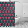 thumbnail image 3 of XMXY Red Death Skull Long Shower Curtains, Waterproof Weighted Thick Bathroom Curtain with 12 Iron Hook, 72x72 Inch, 3 of 8