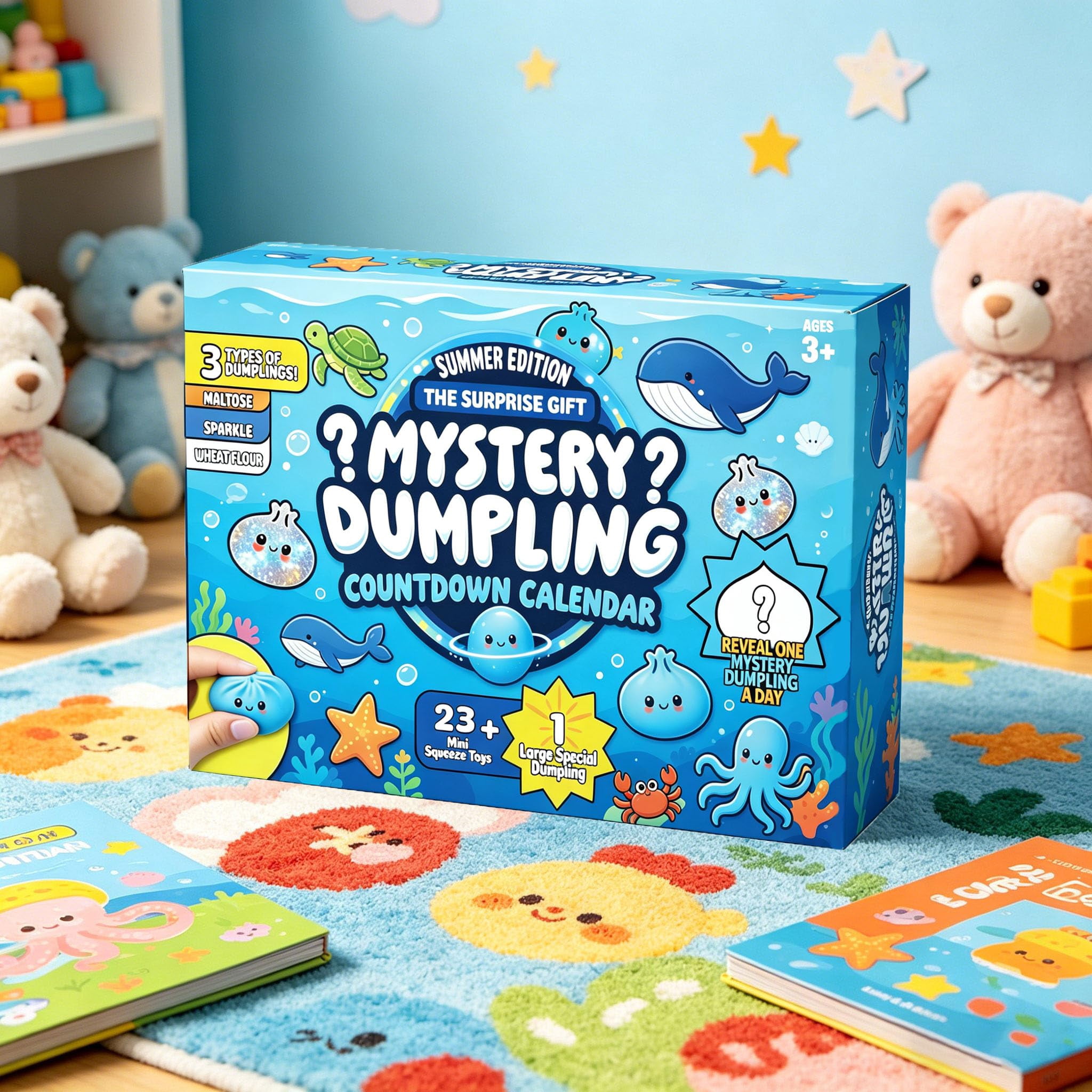 2026 Dumpling Squishy Advent Calendar, 24PCS Squishy Dumpling Mystery Advent Countdown Calendar, Stress Relief Sensory Fidget Toys for Anxiety Relief Hand Relax, Birthday Gifts for Adults
