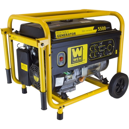 WEN 5500W 389cc 13HP OHV GasPowered Portable Generator with Wheel Kit