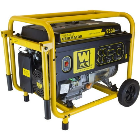 WEN 5500W 389cc 13-HP OHV Gas-Powered Portable Generator with Wheel Kit