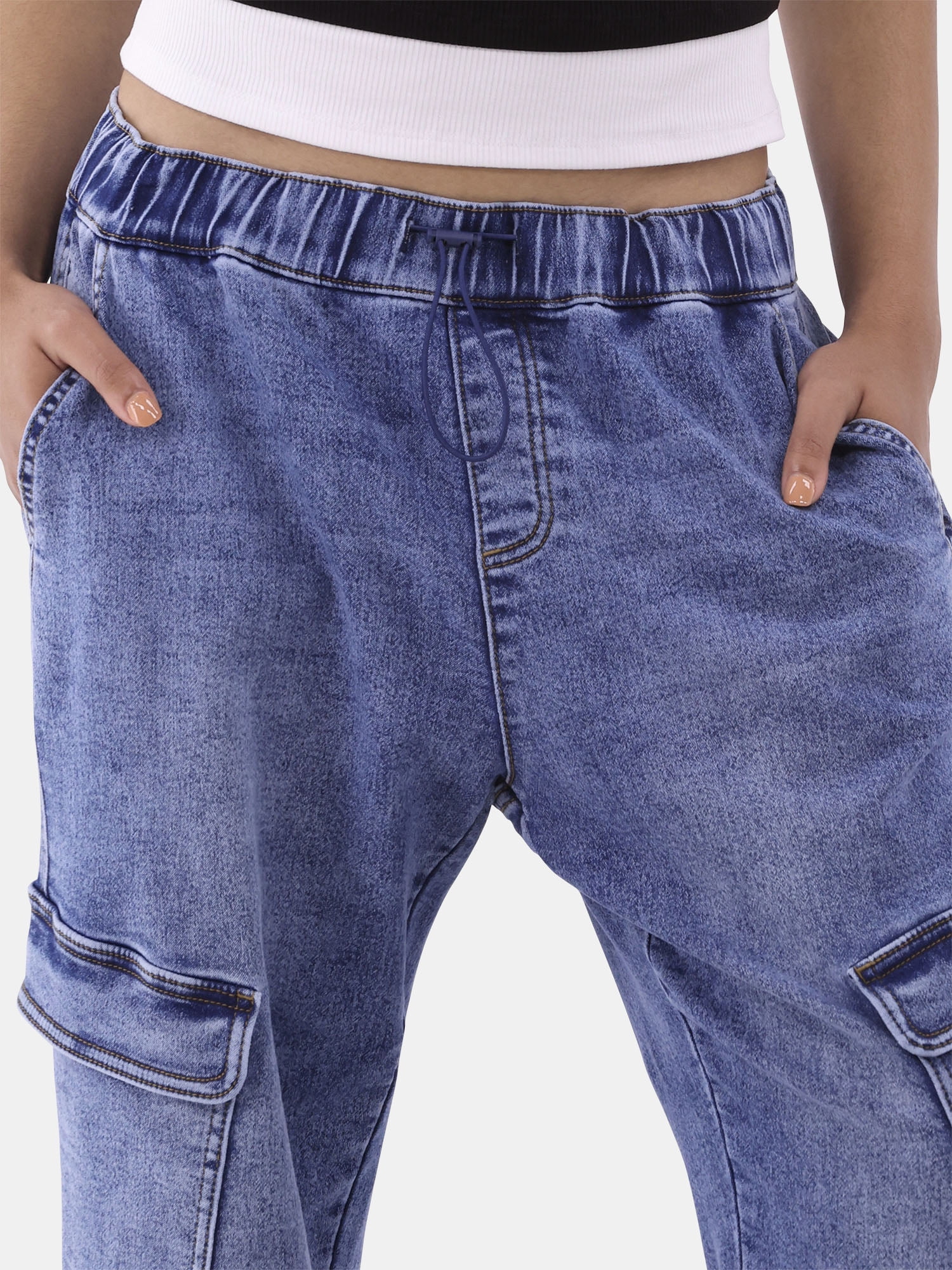 No Boundaries Utility Jogger Pants, 27" Inseam, Women's