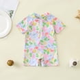 thumbnail image 2 of Jamsmile Toddler Girls One Piece Swimwear Swimsuits Piece Bow Knot Front Zip Rash Guard Bathing Suits For Kids Girls, 2 of 2