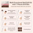 thumbnail image 4 of Sentryse Portable Nail Drill Electric File, 40000RPM Professional Rechargeable Nail E-File Machine with Bits & Base for Acrylic Nails Remove Nail Gel Polish Manicure for Salon Home, 4 of 10