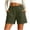 Army Green, variant on Bermuda Shorts for Women High Waisted Linen Dressy Casual Shorts Elastic High Waist Pleated Wide Leg Summer Button Decor Short Pants with Pockets