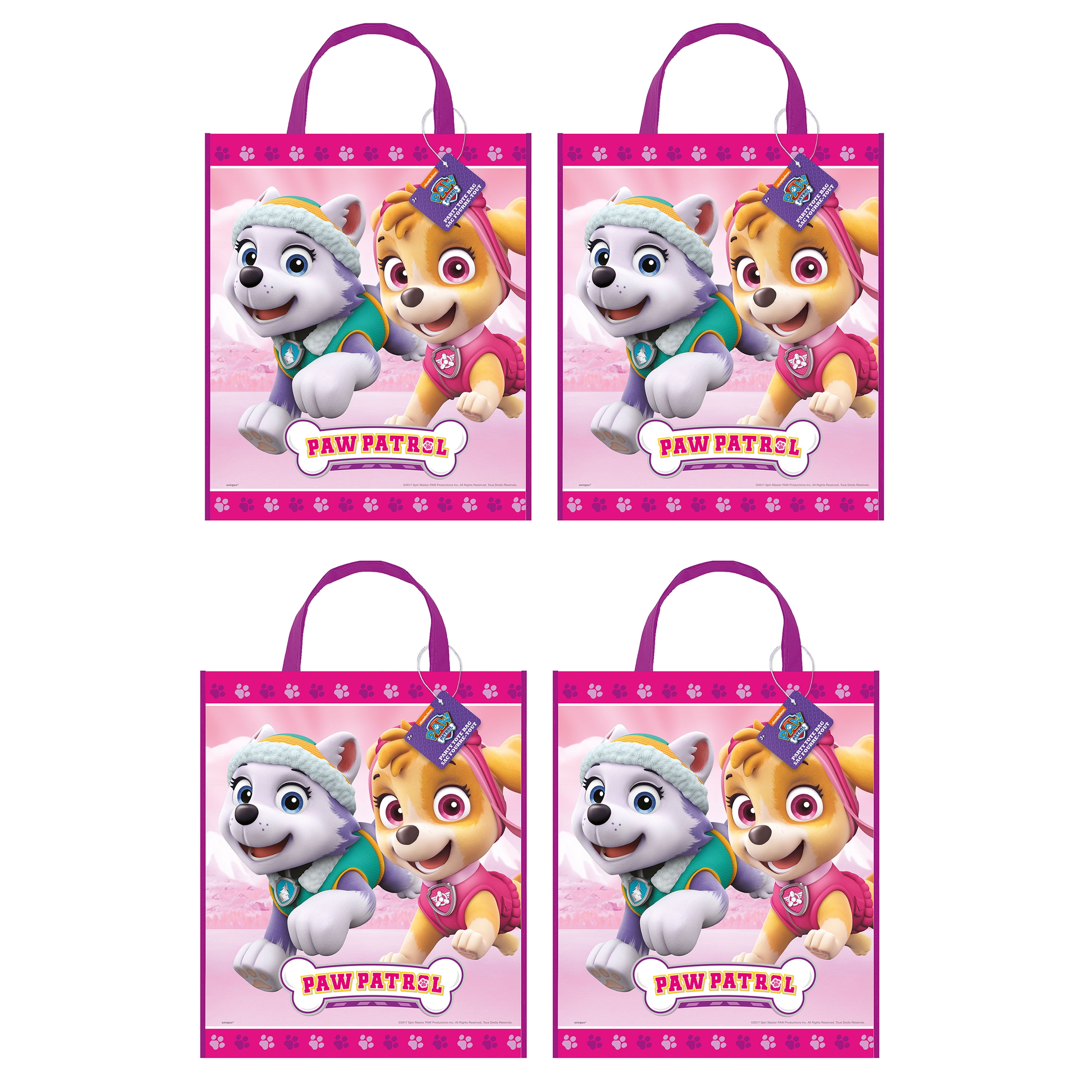 Unique Industries Paw Patrol Birthday Party Bags, 4 Count