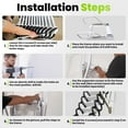 thumbnail image 6 of Alloy Attic Ladder, 12 Steps Attic Staircase with Wall-Mounted Handrail, Maximum Load Capacity 1200 lbs Attic Ladder Pull Down System, Suitable for Attics, Garages, Roofs, Basements​, 6 of 11
