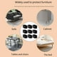 thumbnail image 4 of Inteprter 24x Tapas cuadradas negras para muebles Fácil instalación Fondo antideslizante engrosado y resistente al desgaste Decoración del hogar, 4 of 6