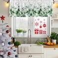 thumbnail image 5 of 2 Pack Valances for Window, Green Blooms Floral Short Curtains for Kitchen Bedroom Living Room, Farmhouse Spring Flowers Botanical Rod Pocket Small Window Treatment Valance Drapes 42 x 18 Inch, 5 of 8