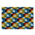 thumbnail image 2 of Modern Cutting Board, Watercolor Drawing of Circular Bold Ring Shapes Vibrant Flow Macro Display, Decorative Tempered Glass Cutting and Serving Board, Large Size, Orange Blue, by Ambesonne, 2 of 5
