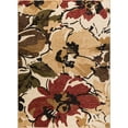 thumbnail image 3 of Contemporary 8x10 Area Rug (7'6'' x 9'10'') Floral Beige, Brown Living Room Easy to Clean, 3 of 8