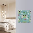 thumbnail image 5 of 3 Gang Light Switch Cover Plate Frog Face Leaf Strawberry Flower Wall Plate Decorate Electrical Outlet Cover Plates 4.56”x4.48”, 5 of 8