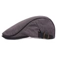 thumbnail image 2 of Xinyolin Vintage Men Twill Cotton Linen Baseball Cap Adjustable Beret Dad Hat Sunhat, 2 of 8