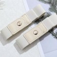 thumbnail image 6 of 2pcs/set Unisex Jeans Invisible Adjustable Canvas Women Men Pants Buckle Elastic Belt Waist Belt Stretch Belt WHITE, 6 of 8