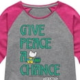 thumbnail image 3 of Woodstock - Give Peace A Chance - Toddler & Youth Girls Raglan Graphic T-Shirt, 3 of 5