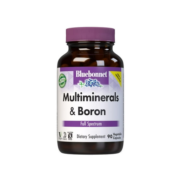 Bluebonnet Nutrition Multi Minerals Plus Boron Vegetarian Capsules, 90 Count