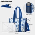 thumbnail image 5 of Teacher Tote Bag,Pioneer Flower Floral Print Pattern Teacher Utility Tote Bag,Large Work Tote Bags for Women with Multiple Pockets,Top Zipper Closure,13.8x10.6x6.7 Inch, 5 of 5