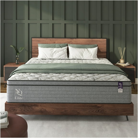 JERFIT 12 Inch Queen Hybrid Mattress, Gel Memory Foam Pocket Springs, CertiPUR-US Certified, Cooling, Orthopedic Support, Motion Isolation, Adjustable Base Friendly