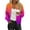 Orange, variant on ZUKMRJPC Women's Bomber Jacket Full Zip Stand Collar Gradient Color Outwear Fall Fashion Lightweight Slim Fit Jacket with Pockets