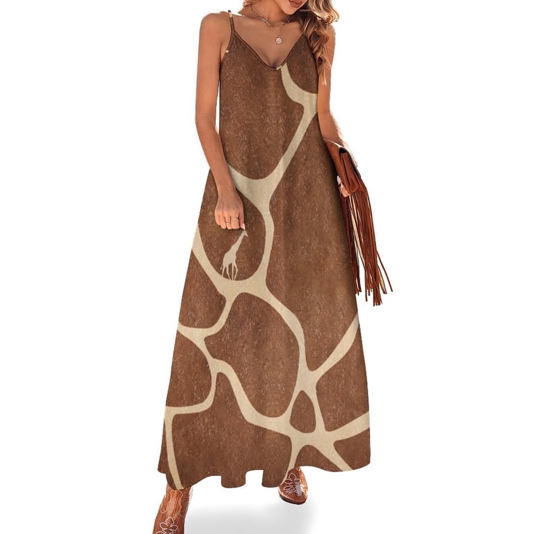 giraffe prom dress Orange Giraffe Print Asymmetric Cut Out Midi Dress 16