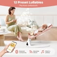 thumbnail image 4 of Columpio para bebé Feitiong rosa, 5 velocidades, 12 melodías, Bluetooth, 4 of 6