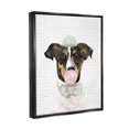 thumbnail image 3 of Stupell Industries Dog with Bowtie Patterned Animals & Insects Painting Black Floater Framed Art Print Wall Art, 17 x 21, 3 of 9