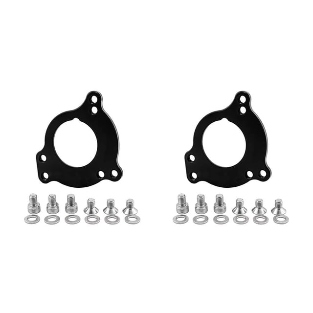 ZheElen Bike Adapter Bottom Bracket Plate Chain Guide Aluminum Alloy Conversion Portable Professional Cranksets Repair Black 2Set