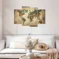 thumbnail image 2 of Elephant Stock Educational World Map Iv Wall Art - Horizontal Multi Panel Canvas - Living Room Wall Decor - Education Multi Panel - Beige And Brown Decor - 43" x 27", 2 of 8