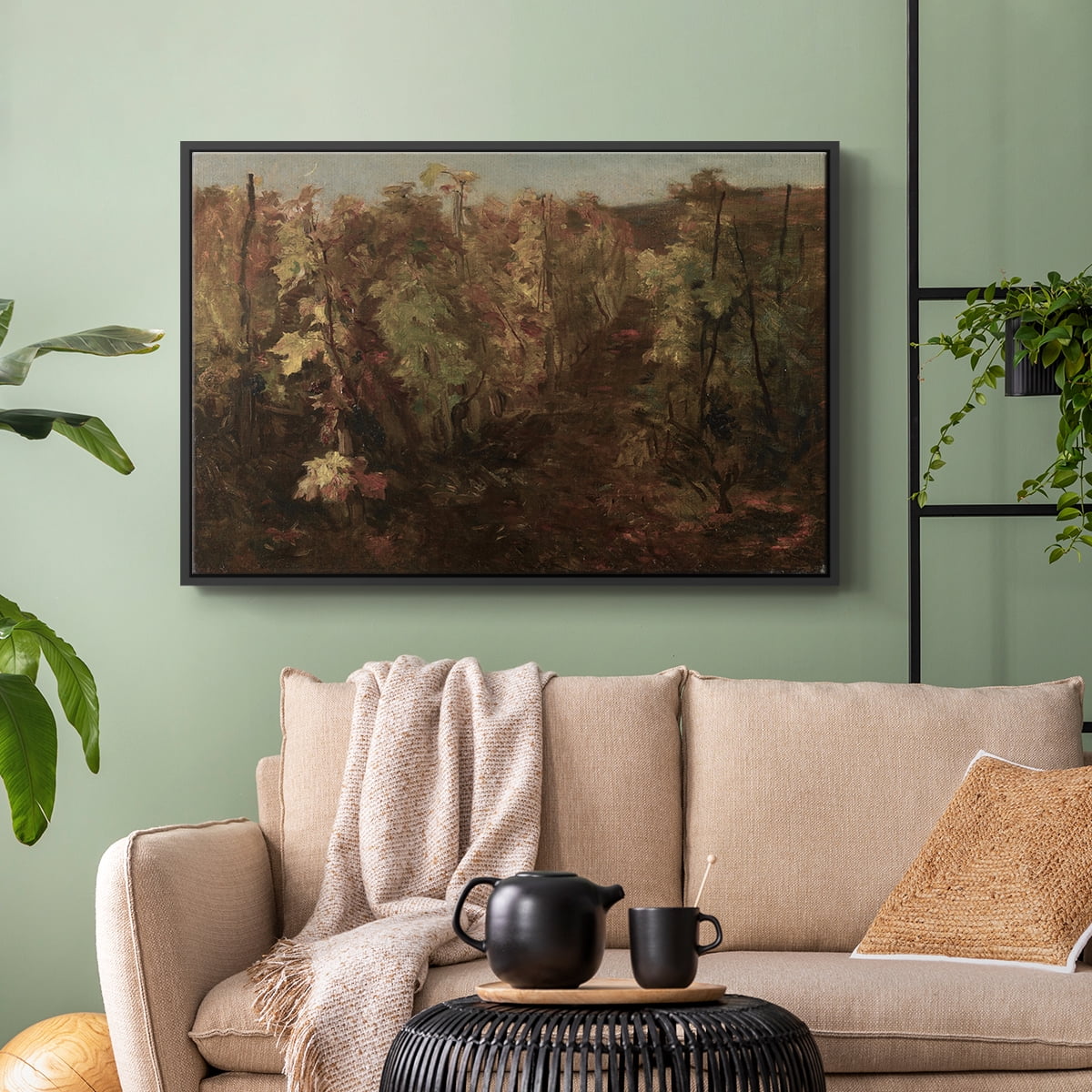 Vintage Landscape-CCCXIX By Wexford Home Framed in Black Wood Gallery Wrapped Canvas 17 in. x 25 in.