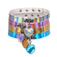 thumbnail image 3 of Coofit Ras du Cou Punk pour Femmes, Design Créatif en Forme de Cœur, Faux Cuir, Ras du Cou pour Fête, 3 of 10
