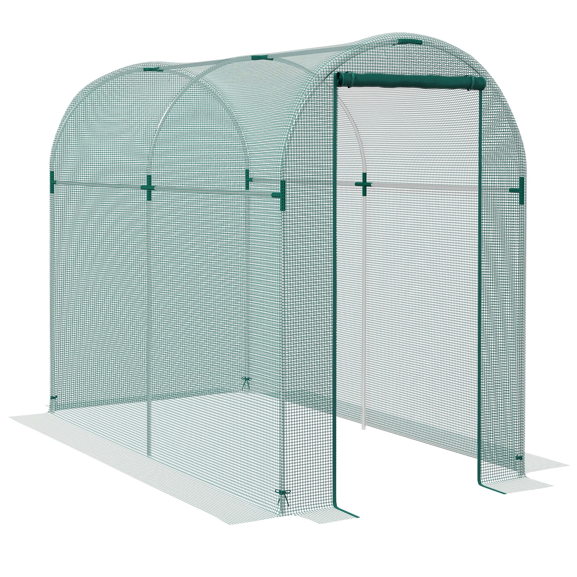 Outsunny 4' x 8' Plant Protection Tent Crop Cage with Zippered Door for Plants, Herbs, Fruits, Green