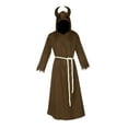 thumbnail image 3 of Cape Robe avec Capuche Devil Costume de Cosplay d'Halloween pour Carnaval Mascarade Brun TG, 3 of 10