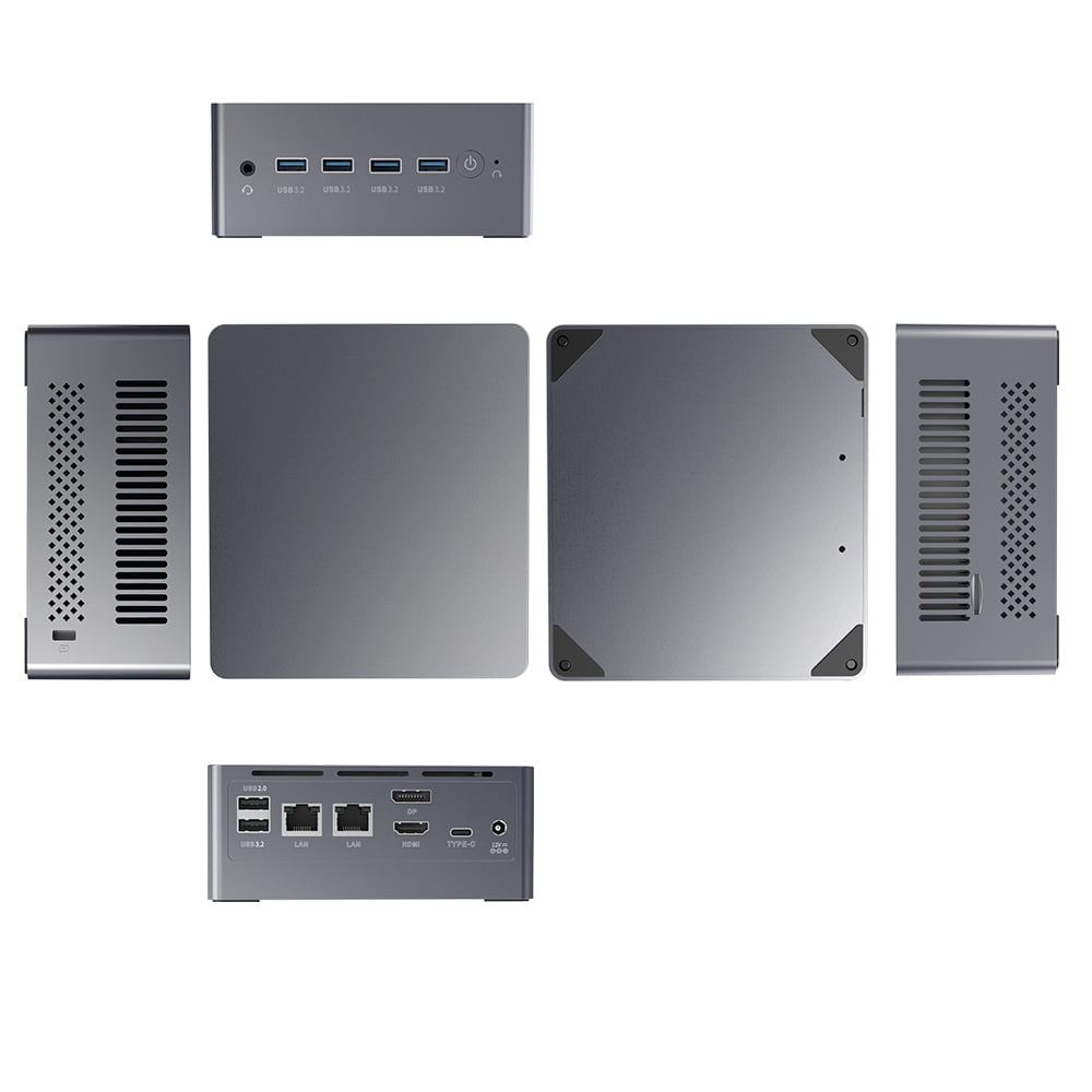 N9NP Mini PC Barebone, Intel Core i3-N305 (up to 3.8GHz), Intel UHD Graphics, 2 x 2.5GbE I226-V/6 x USB Ports/Wi-Fi 6/BT 5.2