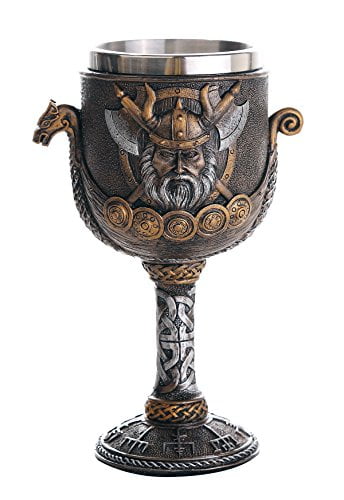 Viking Warrior Ship Ceremonial Chalice Cup 8oz Wine Goblet - Walmart.com