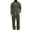 Army Green, variant on Mens 2 Piece Corduroy Outfits Colorblock Patchwork Long Sleeve Pullover & Wide Leg Cargo Pant Sets Multi Pocket (XL, Navy)