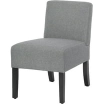 XiHuaZhaoChen Dining Chairs Accent Chair Armless Chair with Solid Wood Legs Home Furniture for Urban Style Modern Elegant Design Fabric Living Room Chairs,Grey