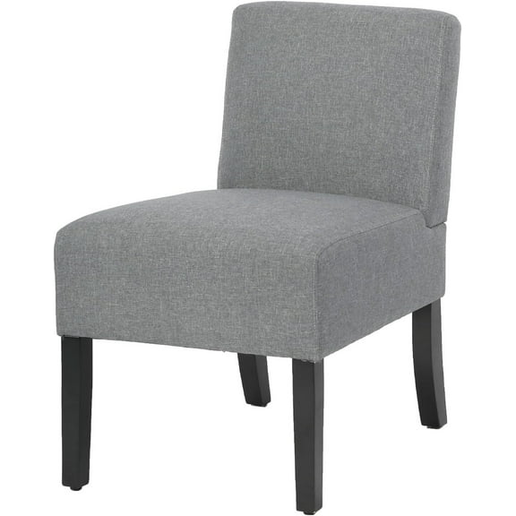XiHuaZhaoChen Dining Chairs Accent Chair Armless Chair with Solid Wood Legs Home Furniture for Urban Style Modern Elegant Design Fabric Living Room Chairs,Grey