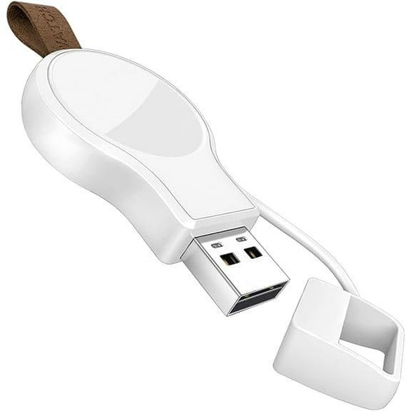 Charger for Apple Watch Portable iWatch USB Wireless Charger, Travel Cordless Charger with Light Weight Magnetic Quick Charge for Apple Watch Ultra2/1 Series 10 9 8 7 6 5 4 3 2 1 SE, White