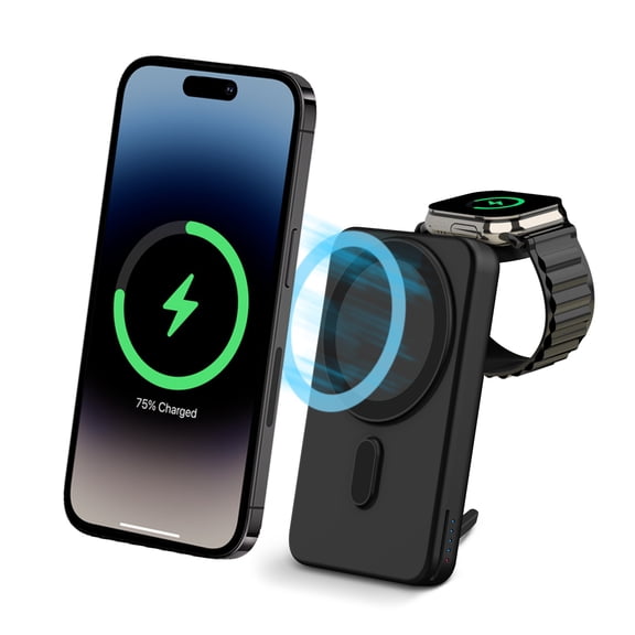 Smtcsl 10000mAh Portable MagSafe Power Bank for iPhone 16/15/14/13/12 & Apple Watch