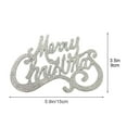thumbnail image 3 of JWshufel Christmas Decorations Merry Christmas Letter Sign for Tree Hanging Ornament Holiday Table and Door Decoration for Indoor Display Barn Door Wooden Sign Decor Set 5.9in Silver, 3 of 4