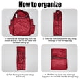 thumbnail image 4 of Color Blocked Large Capacity Folding Shopping Bag Waterproof And Waterproof Cup Shoulder Bag Portable Storage Bag, 4 of 6