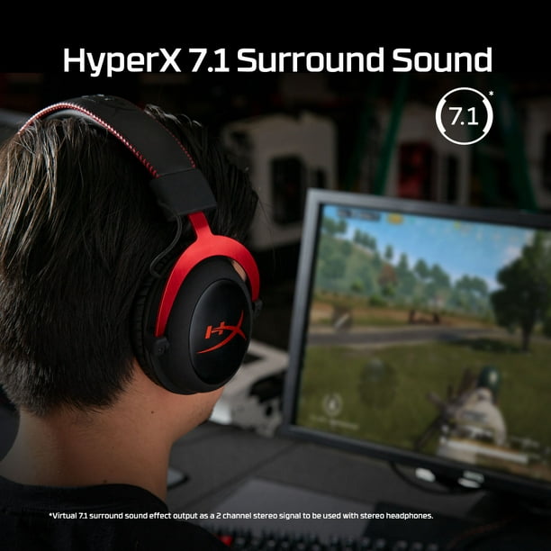 HyperX Cloud II - Wired Gaming Headset, Works with PC, Xbox Series X - Red - Walmart.com